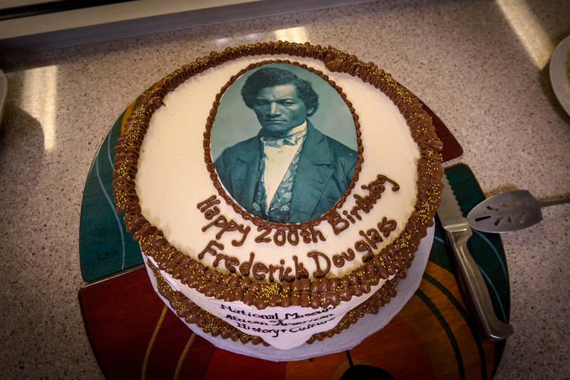 Frederick Douglass Day 2018 Frederick Douglass Day on February 14th, 2018 - his chosen day to celebrate his birthday sponsored by the Colored Conventions Project with many folks from the College of Arts & Sciences in attendance as well as a reading by Dr. Don Blakey, remarks by Gabrielle Forman and a dance performance by the dancers of the Women of Consequence under the direction of Lynette Overby.
