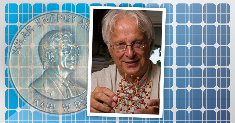 The University of Delaware will award Alex Zunger, professor at the University of Colorado, Boulder, the 2018 Karl W. Böer Solar Energy Medal of Merit in a ceremony this fall.