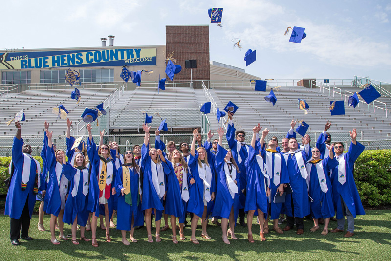 The 169th University of Delaware Spring Commencement ceremony held in Delaware Stadium on Saturday, May 26, 2018. Including commencement speaker Steve Mosko, leading media executive and former chairman of Sony Pictures Television and a UD alumnus, honorary degrees were also awarded to Howard. E Cosgrove, James Jones, and Valerie Biden Owens.