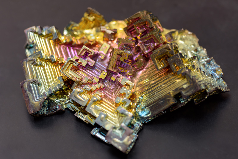 CHEM-Rosenthal-Atifi-040218 This is bismuth. UD researchers have identified a specialized capability in the metal, called “catalytic plasticity,” that can be harnessed to convert carbon dioxide into liquid fuels and industrial chemicals.