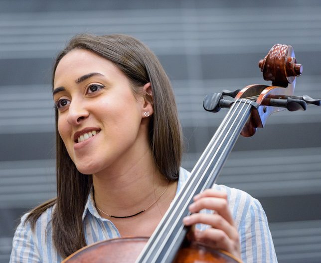 Kimia Jamshid-Arsani is a senior music major who plays the cello and the tanbour - a traditionally Iranian string instrument. Photographed for a 