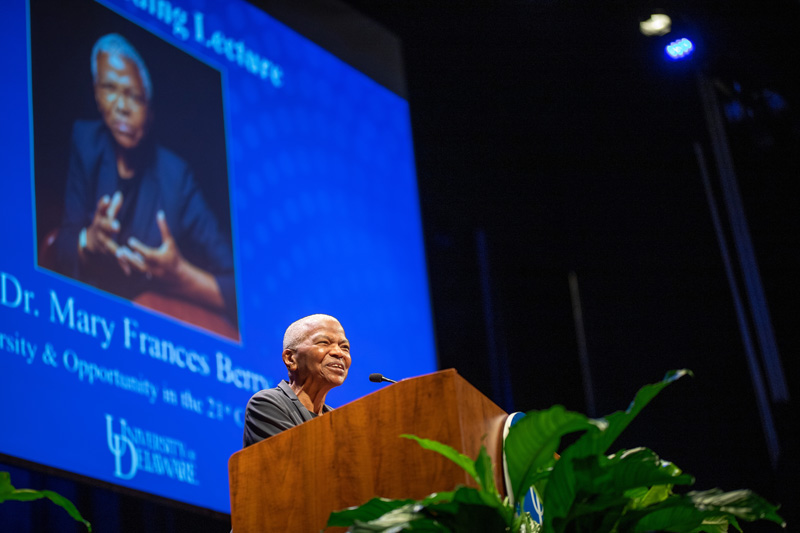 Redding Lecture with keynote speaker Dr. Mary Frances Berry held in Mitchell Hall on October 25, 2018.  A short reception was held in Hullihen Hall before the lecture.