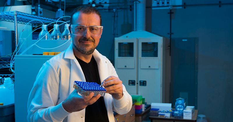 Dr. Dion Vlachos, Chemical & Biomolecular Engineering, does research with energy.