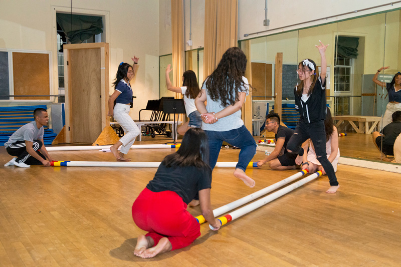 Filipino Culture Club practicing their performance for the upcoming Culture Night. Shot in Hartshorn Hall.