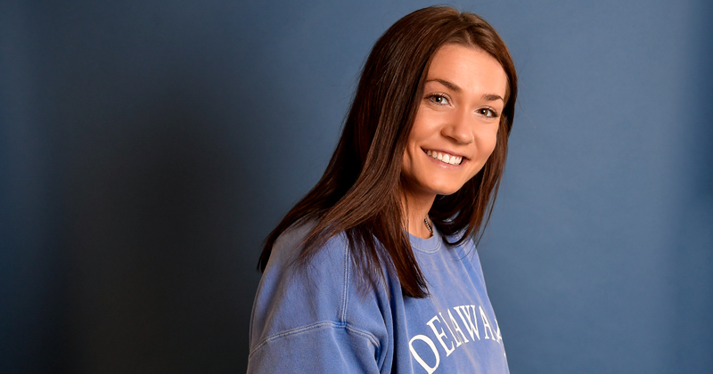 Caitlin McMahon, explains in her own words what inspired him to attend UD and what motivates him to stay here. 
(Releases were obtained on all subjects.)