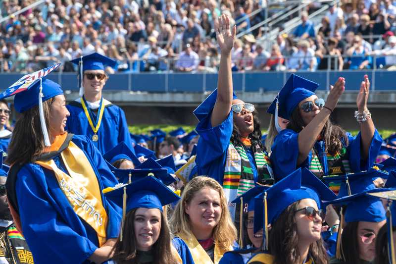 The 169th University of Delaware Spring Commencement ceremony held in Delaware Stadium on Saturday, May 26, 2018. Including commencement speaker Steve Mosko, leading media executive and former chairman of Sony Pictures Television and a UD alumnus, honorary degrees were also awarded to Howard. E Cosgrove, James Jones, and Valerie Biden Owens.
