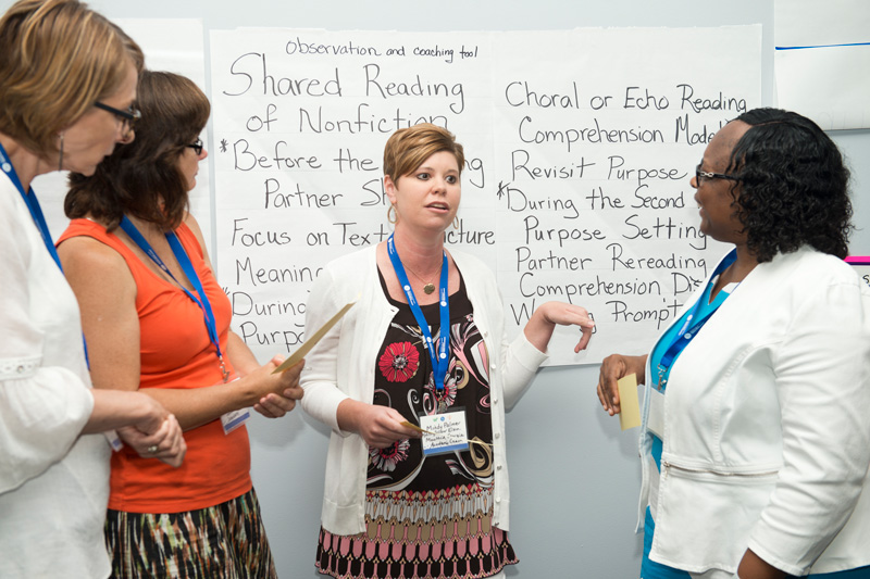 Inaugural Bookworms K-5 Reading & Writing Institutes for public school teachers. Keynote presentation and breakout sessions held in Clayton Hall on July 16, 2019.