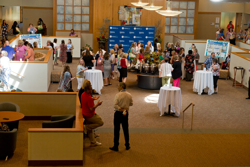 Inaugural Bookworms K-5 Reading & Writing Institutes for public school teachers. Keynote presentation and breakout sessions held in Clayton Hall on July 16, 2019.