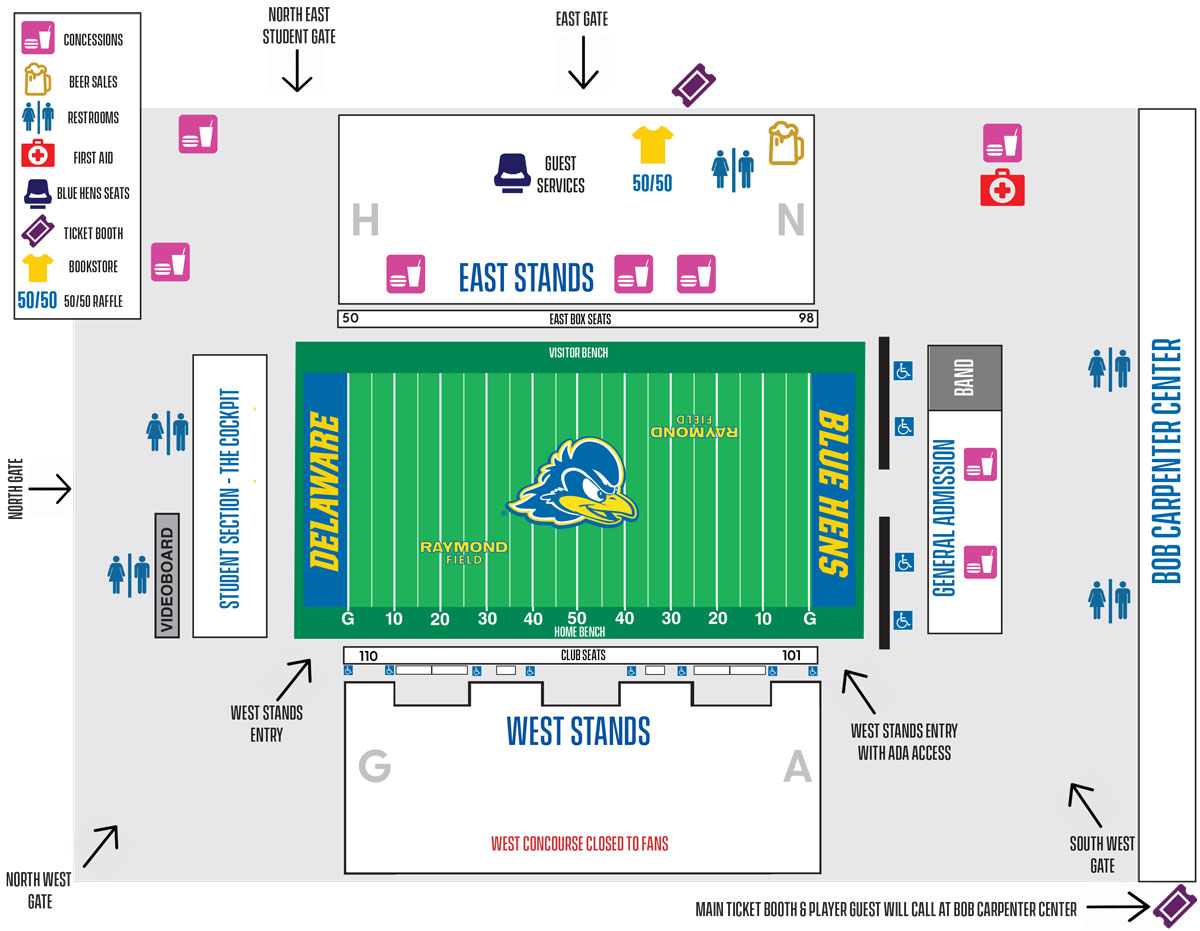 Concessions & Restrooms Map