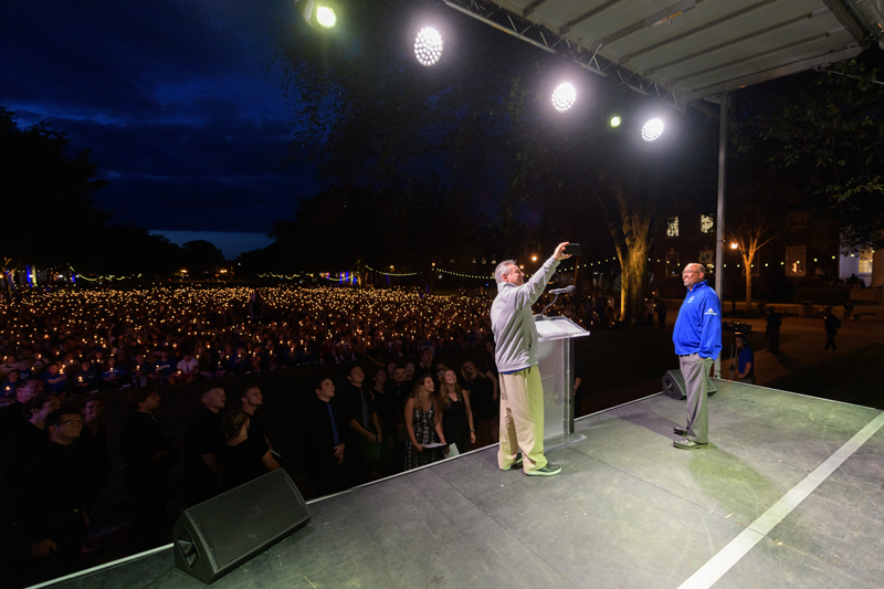 Class of 2023 Twilight Induction Ceremony held on the North Central Green on August 26, 2019.