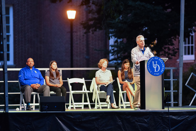 Class of 2023 Twilight Induction Ceremony held on the North Central Green on August 26, 2019.