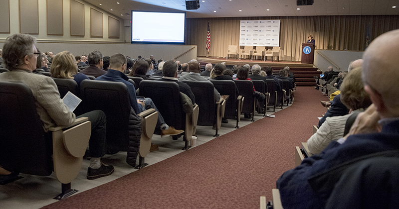 Lyons/CEEE Economic Forecast - 2/19/19 Audience at last year's economic forecast with speaker.