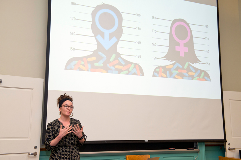 The Words for Nerds program is for grad students to improve their science communications skills. This photos is from the student's final presentation at Memorial Hall on May 28, 2019.  Judges choose winners.