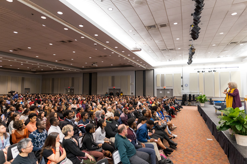 Angela Davis Lecture Black HIstory Month Extravaganza lecture and reception with Angela Davis held in Trabant on February 21, 2019.