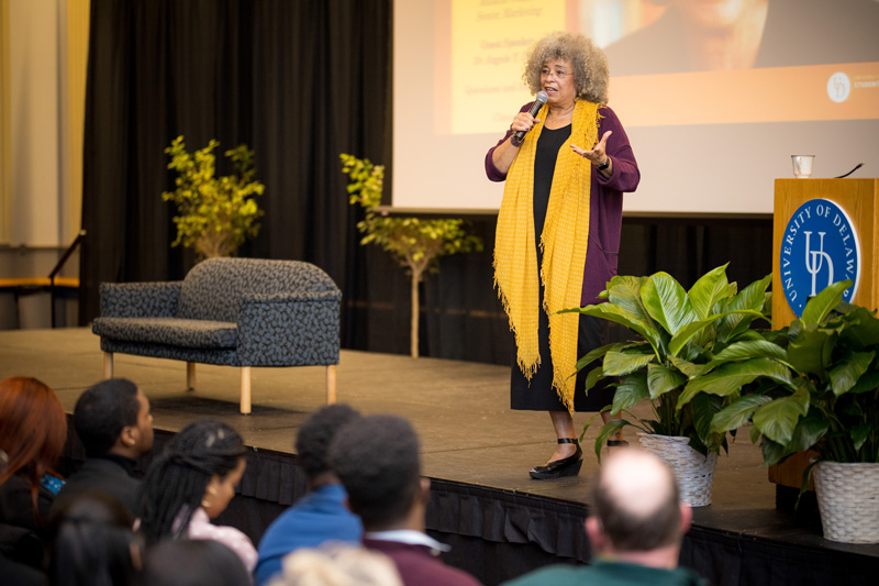 Black HIstory Month Extravaganza lecture and reception with Angela Davis held in Trabant on February 21, 2019.