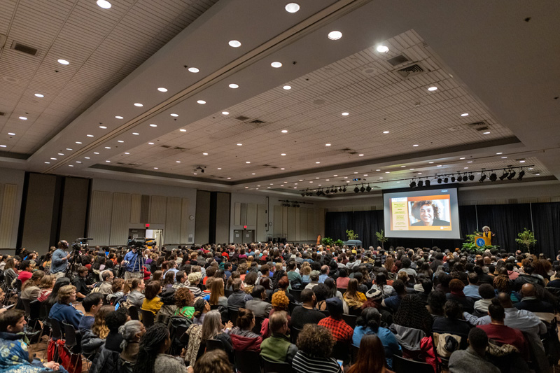 Angela Davis Lecture Black HIstory Month Extravaganza lecture and reception with Angela Davis held in Trabant on February 21, 2019.