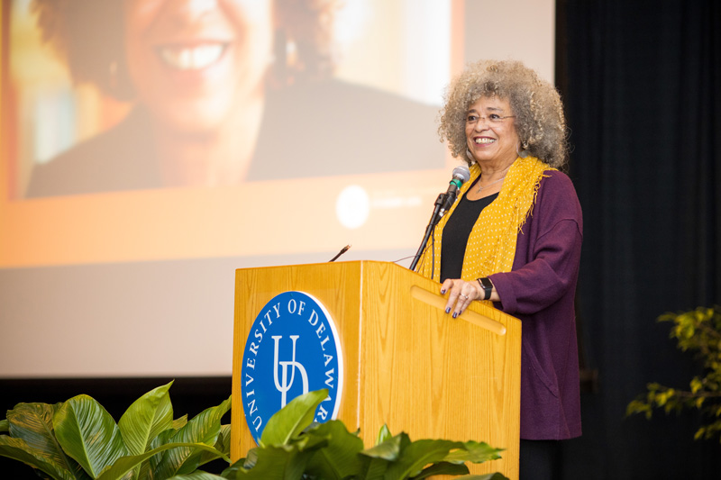 Angela Davis Lecture Black HIstory Month Extravaganza lecture and reception with Angela Davis held in Trabant on February 21, 2019.