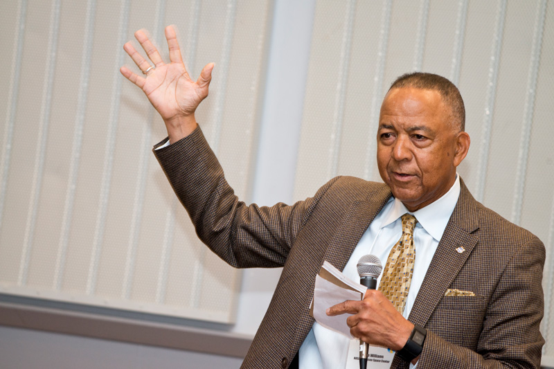 Apollo at 50 "Apollo at 50: to the Moon and Beyond" event held in Trabant on May 2, 2019. The event included various speakers (NASA, local industries, UD researchers) and a few exhibits. Exhibit and networking candids of attendees and photos of exhibits. Our keynote speaker Willie Williams, from NASA begins his presentation at 1:50.