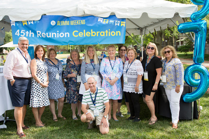 Alumni Weekend 10th through 45th class reunions held on 6/8/19 on the South Green