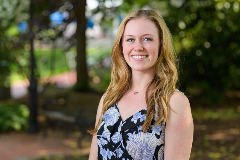 Environmental portrait of Katelyn Koluch, the 2019 High Index Senior. Katelyn will be graduating from the College of Health Sciences with a degree in Medical & Molecular Sciences. - (Evan Krape / University of Delaware)