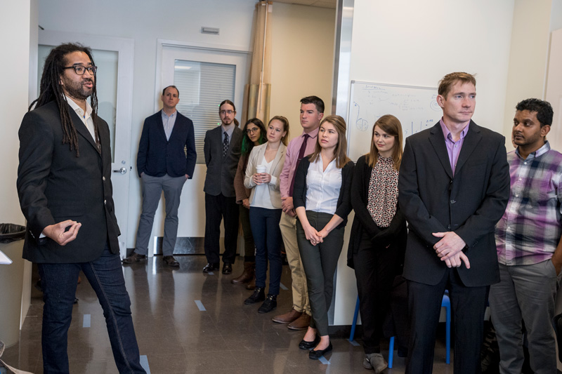 Director of the National Institutes of Health (NIH) Francis Collins on campus to visit with students, tour some of the facilities in the STAR Tower and the Health Sciences Complex, visit the Center for Biomedical and Brain Imaging.