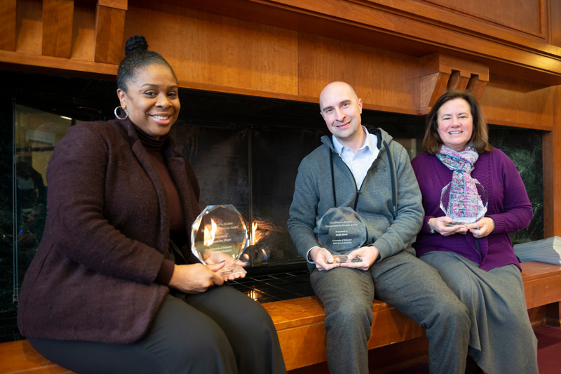 The Student Success Conference, afternoon session with Provost Lynn Okagaki presenting the Excellence in Student Development and Success Award.  (Names of the awardees can be obtained through Cindy Hall.)