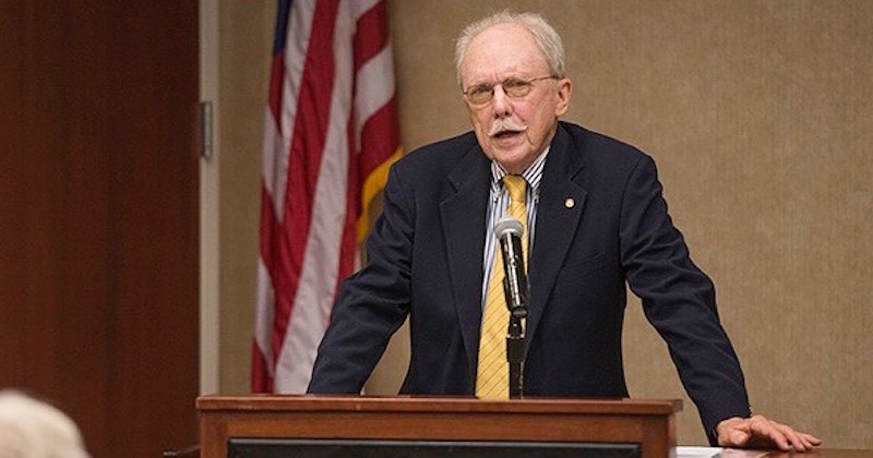 Ray Callahan speaking at lectern