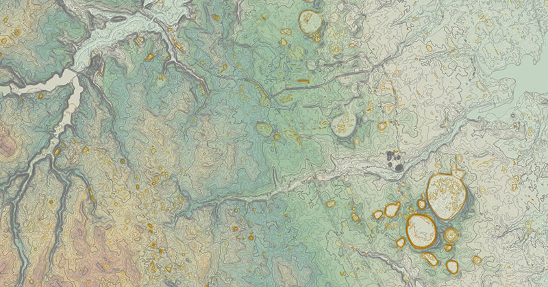 Contour data image of Delmarva Bays