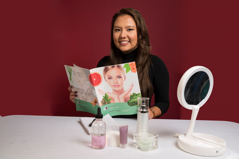 Monique Michaelc - Women's History Month UD alumna Monique Michaelc for Women’s History Month. She is a 2018 graduate who majored in chemical engineering. She loves cosmetics and makeup and planned to go on to work as an engineer in this field, but struggled to find a job. After graduation she discovered an opportunity to work as a sales rep for a contract manufacturer, which serves as a product lab for many big cosmetic brands. She never worked in sales, but credits HORN and her chemical engineering background for her ability to excel at her job as a liaison between the lab and the brands.
