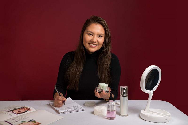 Monique Michaelc - Women's History Month UD alumna Monique Michaelc for Women’s History Month. She is a 2018 graduate who majored in chemical engineering. She loves cosmetics and makeup and planned to go on to work as an engineer in this field, but struggled to find a job. After graduation she discovered an opportunity to work as a sales rep for a contract manufacturer, which serves as a product lab for many big cosmetic brands. She never worked in sales, but credits HORN and her chemical engineering background for her ability to excel at her job as a liaison between the lab and the brands.