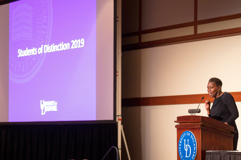 Students of Distinction ceremony at Clayton Hall, May 1st, 2019 for students receieving awards. (Model Release signage was posted at the event informing attendees that photos would be taken.) 