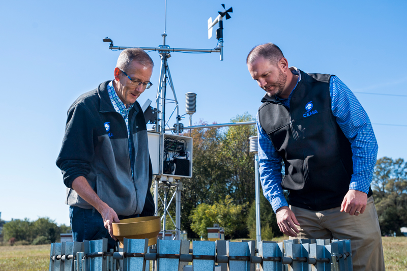 CEMA - Dan Leathers & Kevin Brinson Kevin Brinson and Daniel Leathers, College of Earth, Ocean & Environment have received an award for their work with Center for Environmental Monitoring and Analysis and have been named the official state repository for weather data.