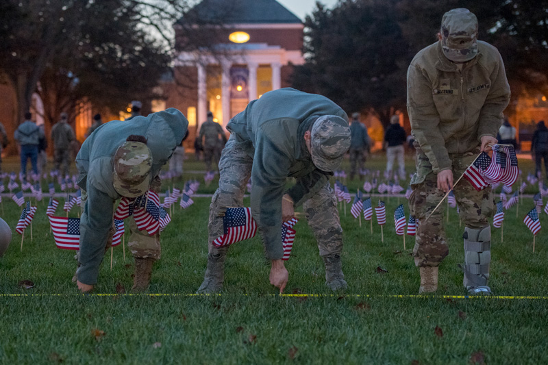 2019 Flag planting for Veterans Day, November 5th, 2019. 