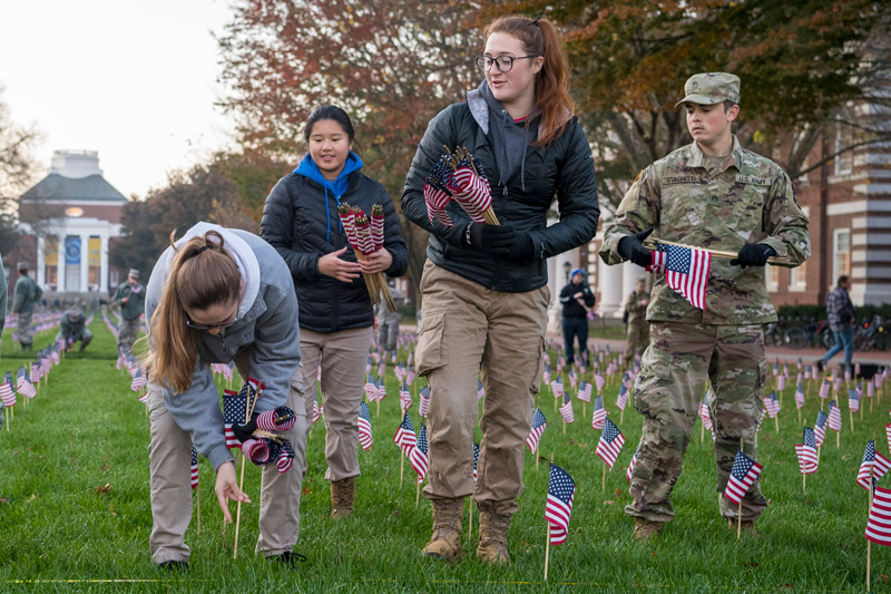 2019 Flag planting for Veterans Day, November 5th, 2019. 