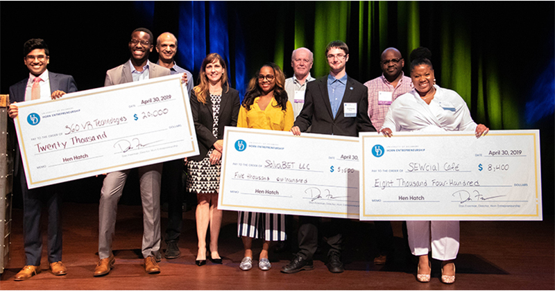 Undergrad and graduate student track finalists from 2019 hen hatch