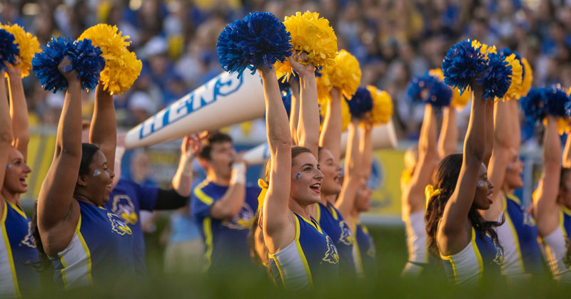 8/29/19 FB vs. Delaware State Cheerleaders at Delaware