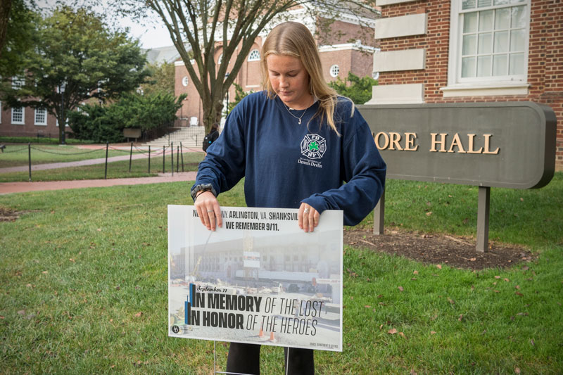 9/11 Signage On The Green - 091119