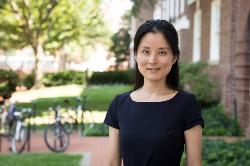 Tingyi Gu’s has received a NASA award for her work with wafer sized disks along with her graduate students in her lab in DuPont Hall. 