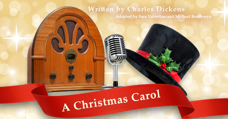 radio, microphone, and holiday top hat 
