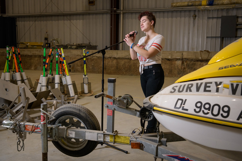 Sydney Cargill is an undergrad student studying Civil and Environmental Engineering with the Center for Applied Coastal Research. She also sings with the a cappella group DelReMi, a Registered Student Organization at the University which performs regularly on campus.