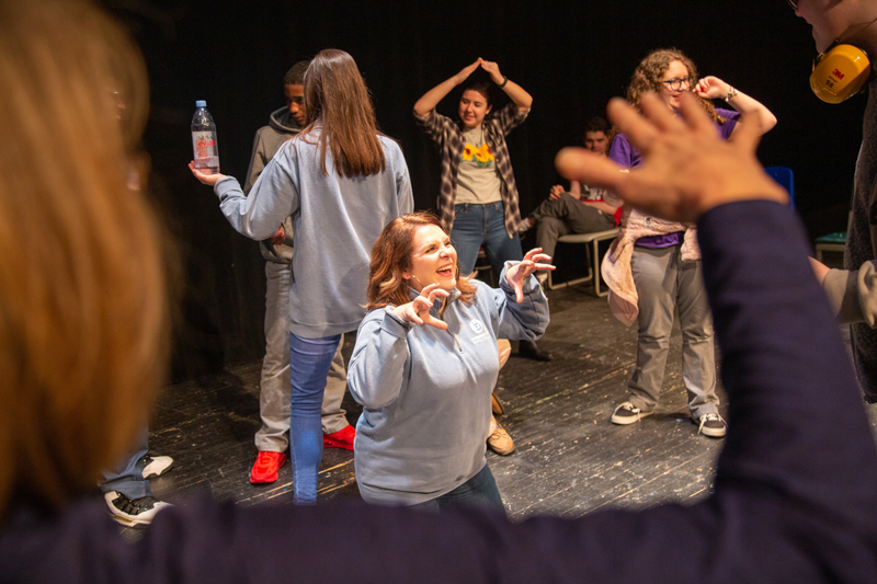 Second-year graduate students from the University of Delaware Communication Sciences and Disorders speech-language pathology program created “Winging It,” an improv workshop for high schoolers with autism. Nine participants, ages 16 to 21, reported to Pearson Hall after school each day for two weeks to play improv games with the UD graduate students and master clinicians.
“Winging It” is part of four students’ capstone project for graduation.