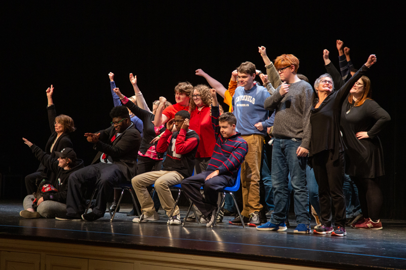 Second-year graduate students from the University of Delaware Communication Sciences and Disorders speech-language pathology program created “Winging It,” an improv workshop for high schoolers with autism. Nine participants, ages 16 to 21, reported to Pearson Hall after school each day for two weeks to play improv games with the UD graduate students and master clinicians.
“Winging It” is part of four students’ capstone project for graduation.