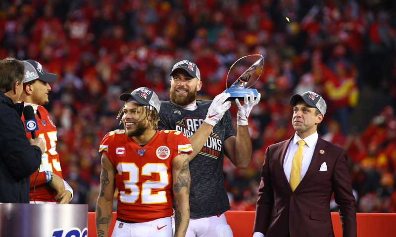 The Kansas City Chiefs face the Tennessee Titans in the AFC Championship Game at Arrowhead Stadium on January 19, 2020.