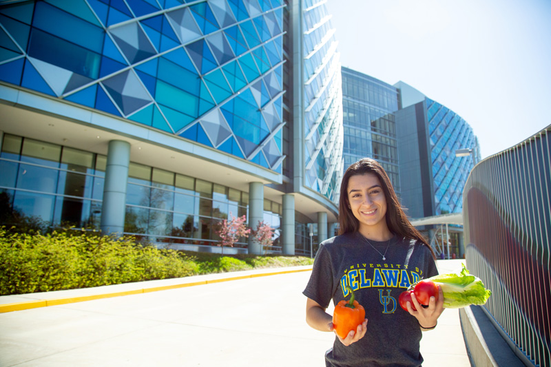 Sophia Angeletakis stands in a courtyard at the Nemours/Alfred I. duPont Hospital for Children. Sophia’s First Steps project pitches that the courtyard be transformed into a colorful space for its patients. All of the produce grown will be given to the outpatients for free, the courtyard will be renovated to be a relaxing location for the patients and the Ronald McDonald house will be involved in holding family activities in the courtyard. The big idea is to have a half acre farm, but the pricetag on it is about half a million dollars, so this courtyard is Sophia’s “first step" into providing healthy foods and produce to the local community.