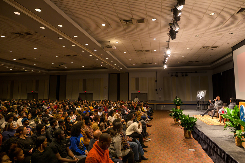 Academy, Golden Globe, Emmy, and Grammy Award-winning artist, actor, and activist Common spoke on campus at Trabant Student Center on February 27th, 2020.