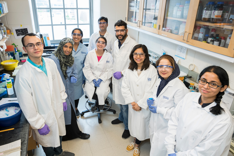 Graduate and undergraduate mentoring in Dr. Salil Lachke’s lab in Wolf Hall.