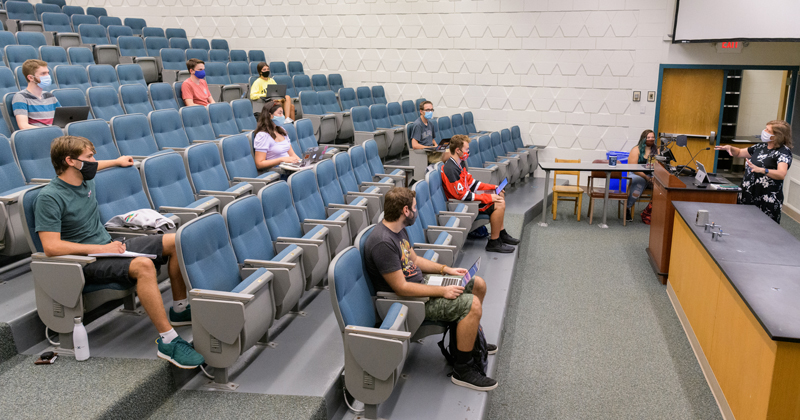 CAS-COMM_324-Electronic_Media_Production-090120 First day of classes for the Fall 2020 semester: Lydia Timmins, Assistant Professor of Communications, kicks off her Fall Semester 2020 class "COMM 324: Electronic Media Production" as a hybrid online and in-person class.