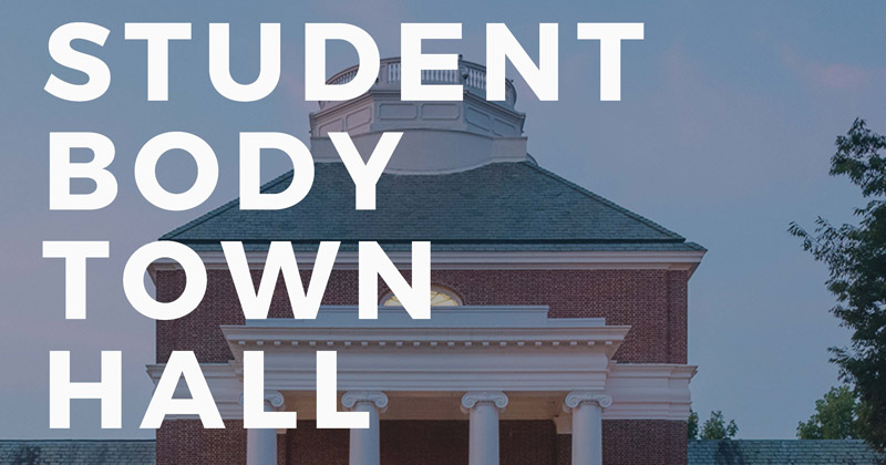 Student Town Hall graphic