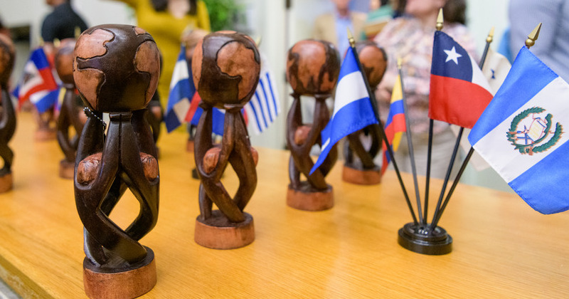 The Adelante Ceremony, held on May 31, 2019 in Clayton Hall with a welcome by Rosalie Rolon Dow, associate professor in the College of Education and Human Development, the keynote address by Guillermo Febres, BE07, AS08M, and musical performances by “De Tierra Caliente”.