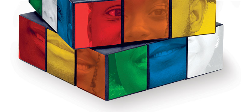 Rubik's Cube with faces